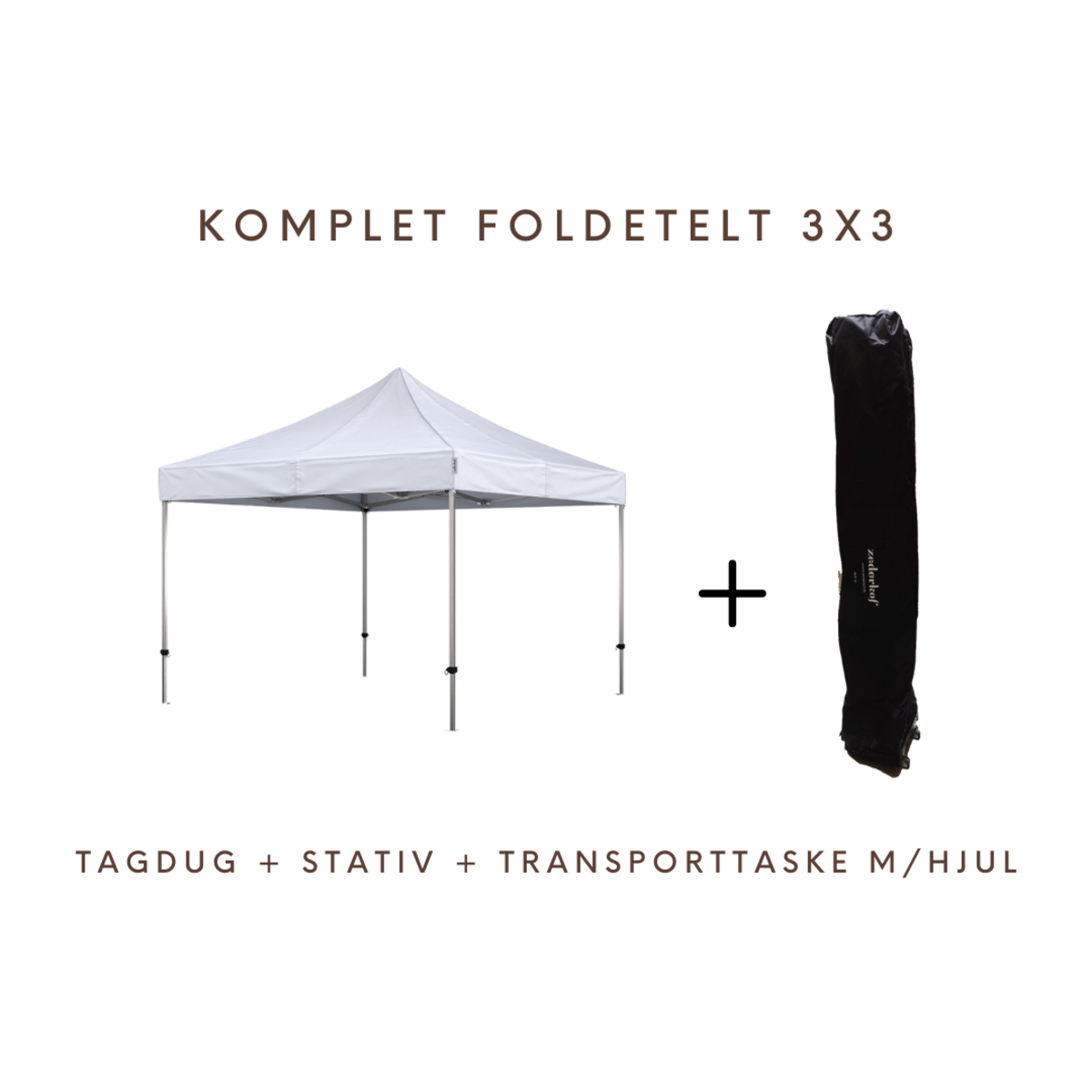 Fällbart tält Komplett 3x3m HEXA Heavy Duty